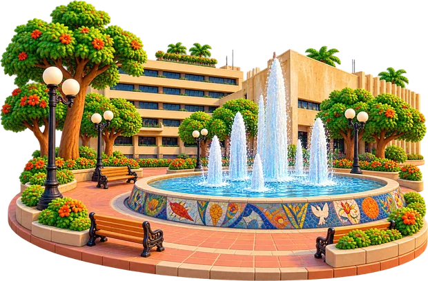 La fuente del centro