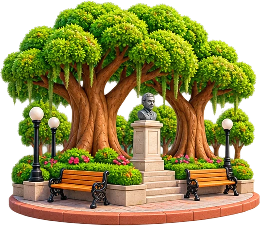 Parque Santander y sus ceibas